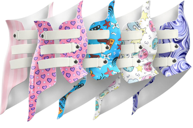 Verschillende brace designs voor kinderen met scoliose
